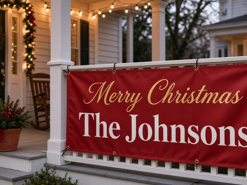 Christmas Family Banner by Get Seen Signs